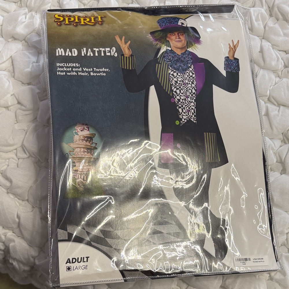 Spirit Mad Hatter Costume - Black, Purple & Green Accents